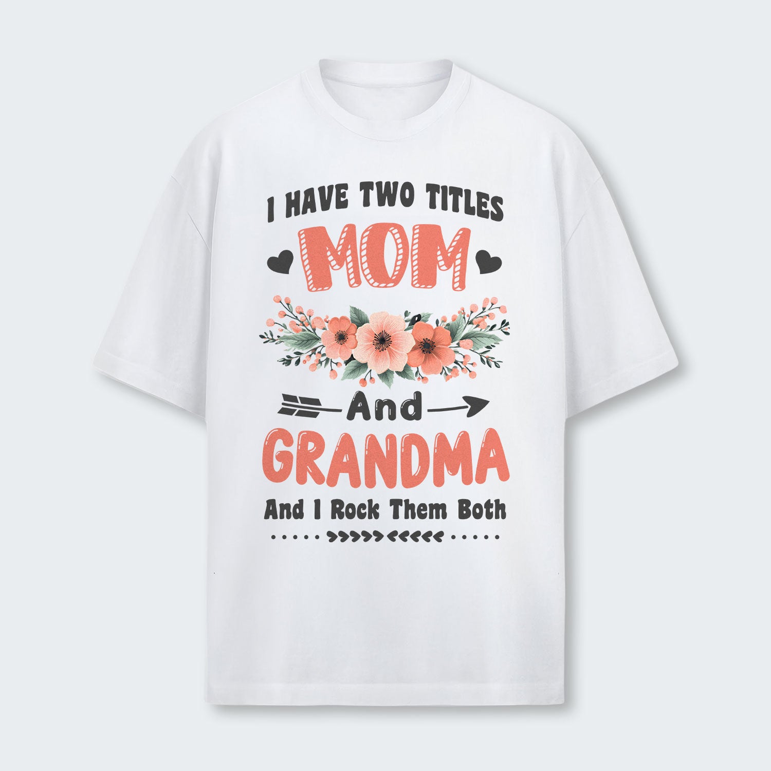 I Have Two Titles Mom And Grandma And I Rock Them Both T-Shirt 110126