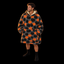 Pumpkin Patch Cats Unisex Hoodie Blanket — Fluffy Black Cats Print