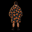 Pumpkin Patch Cats Unisex Hoodie Blanket — Fluffy Black Cats Print