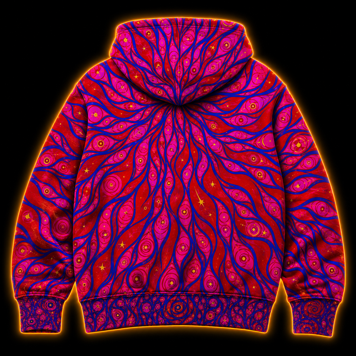 Crosfil Aura Hoodie — Trippy Psychedelic Seer All-Over Print