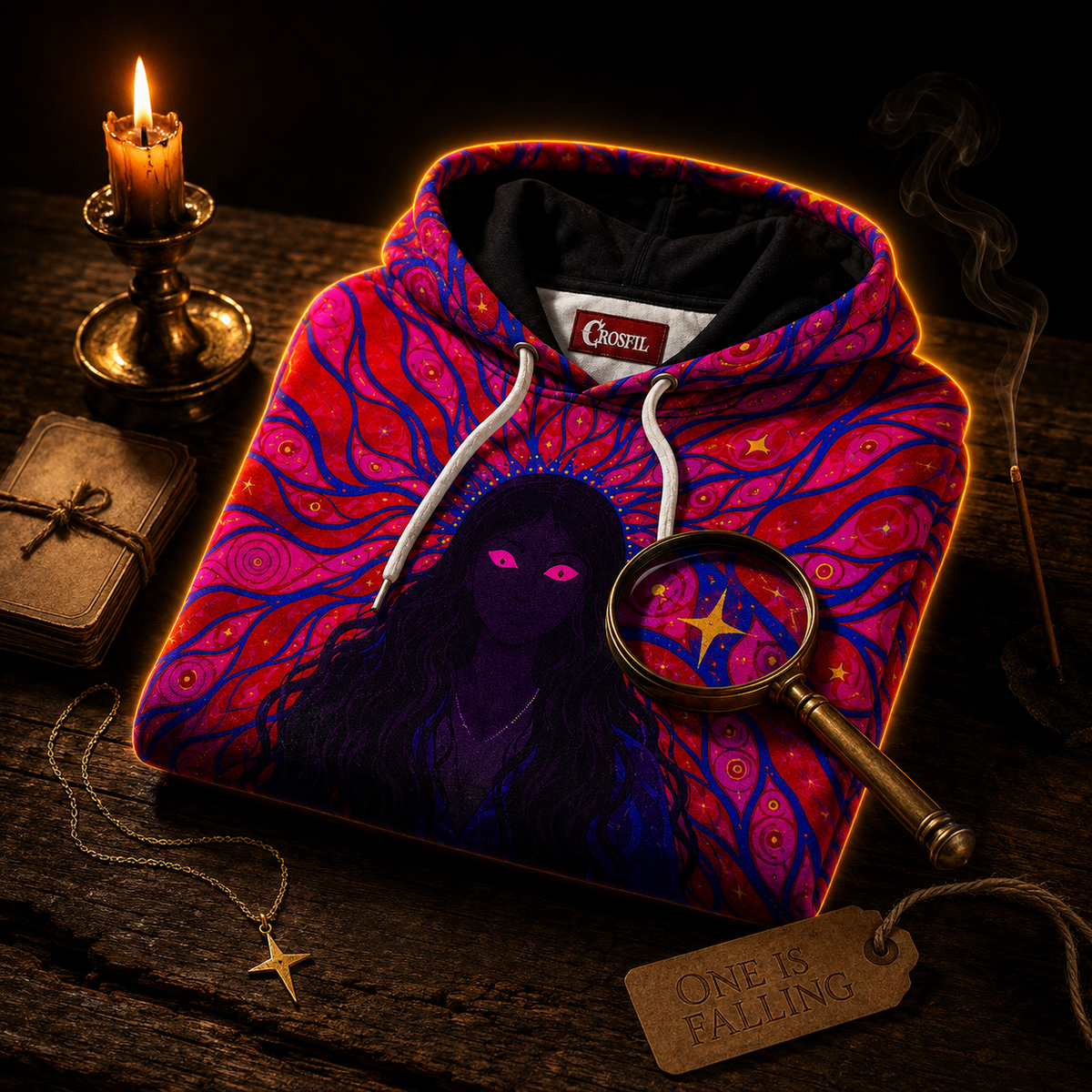 Crosfil Aura Hoodie — Trippy Psychedelic Seer All-Over Print