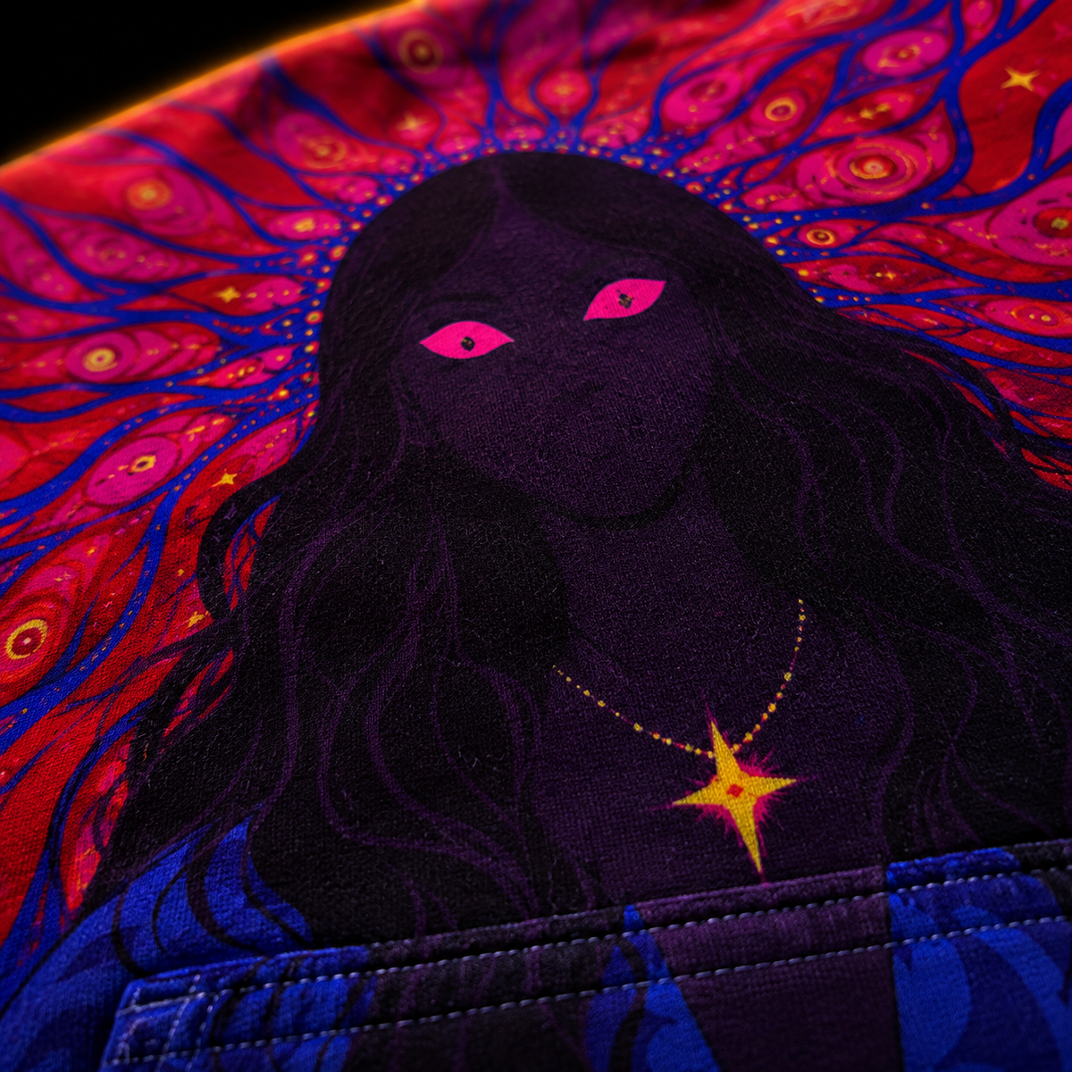 Crosfil Aura Hoodie — Trippy Psychedelic Seer All-Over Print