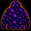 Crosfil Burnout Hoodie — Blacklight Neon Evil Eyes All-Over Print