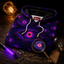 Crosfil Burnout Hoodie — Blacklight Neon Evil Eyes All-Over Print