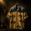 Crosfil Familiar Hawaiian Shirt — Folk Horror Black Cat Print
