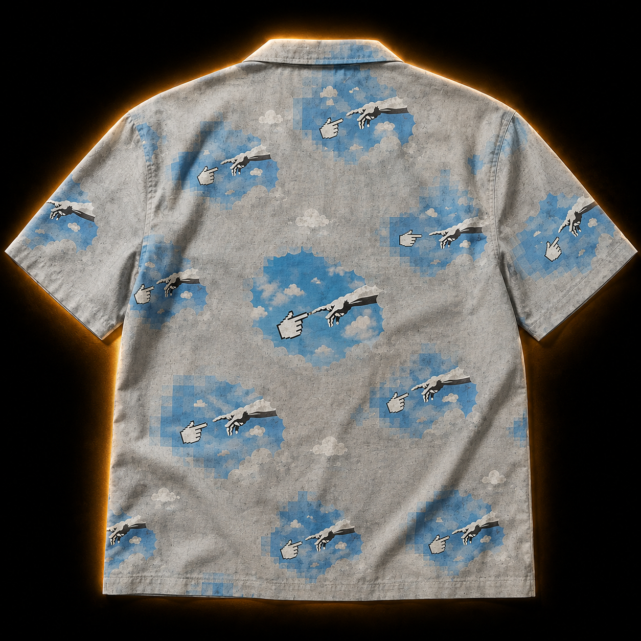 Crosfil First Click Hawaiian Shirt — Pixel Creation Street Art Print