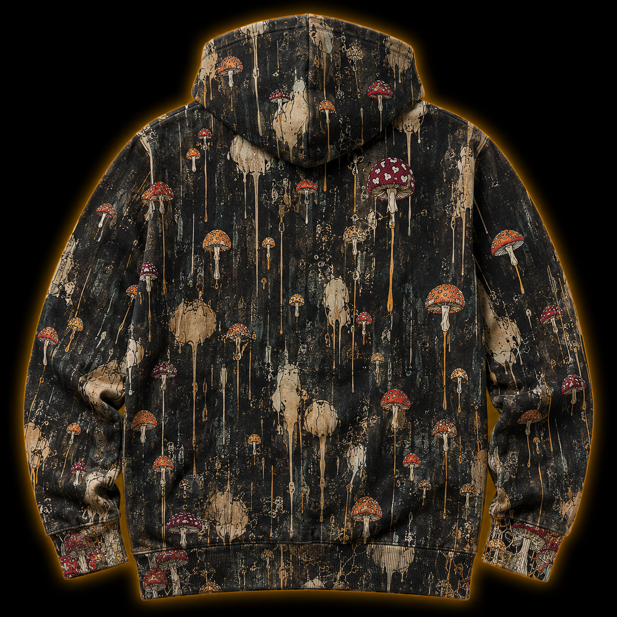 Crosfil Fruiting Body Hoodie — Psychedelic Mushroom Head Art Print