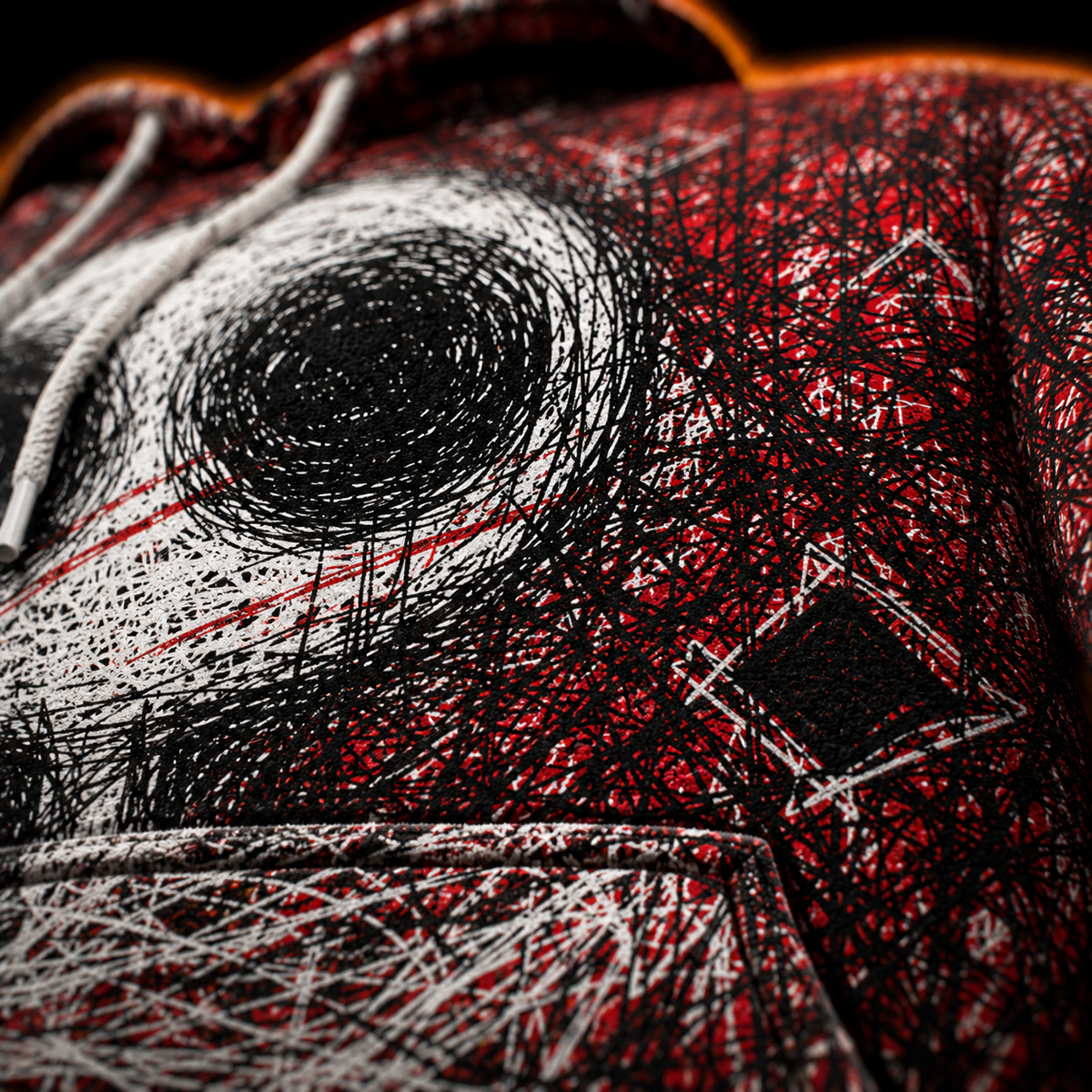 Crosfil Imaginary Friend Hoodie — Creepypasta Scribble Art Print