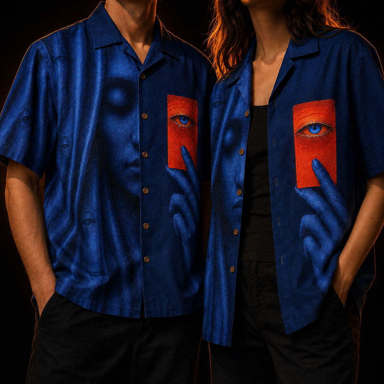 Crosfil Second Sight Hawaiian Shirt — Surreal Eye Card Art Print