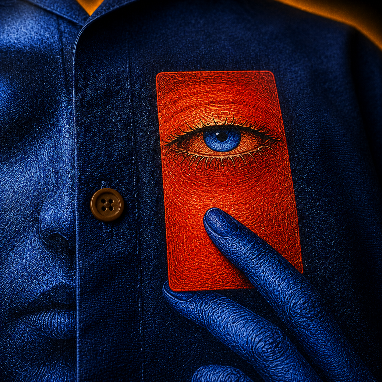 Crosfil Second Sight Hawaiian Shirt — Surreal Eye Card Art Print