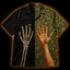 Crosfil Show of Hands Hawaiian Shirt — Life & Death Split Print
