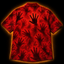 Crosfil The Lining Hawaiian Shirt — Trapped Hands Red Horror Print