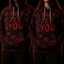 Crosfil They See You Hoodie — Red Glow Eyes Horror Text Print