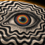 Crosfil Trance Hoodie — Hypnotic Op Art Eye All-Over Print