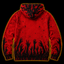 Crosfil Welcome Home Hoodie — Red Horror Hands All-Over Print