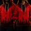 Crosfil Welcome Home Hoodie — Red Horror Hands All-Over Print
