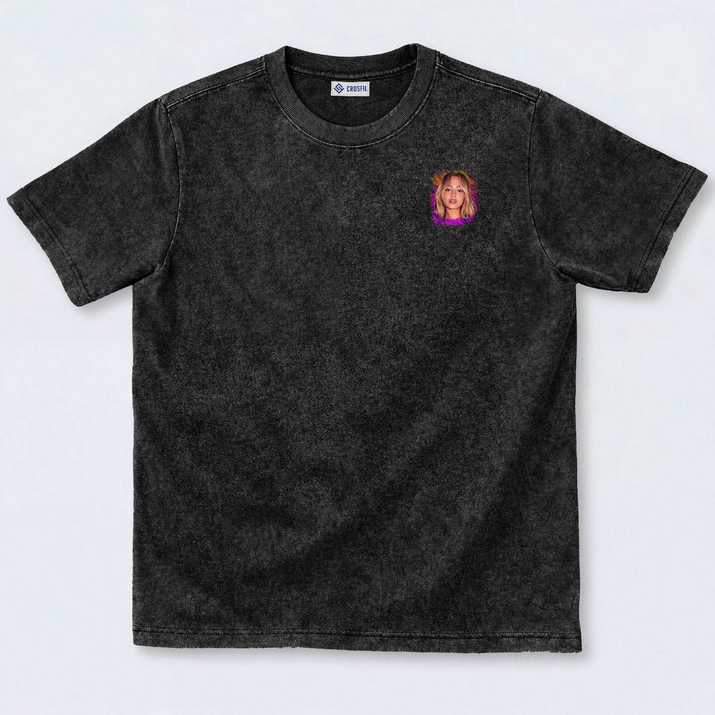 Custom Face Photo Wash T-Shirt – Personalized Face Tee - 160226