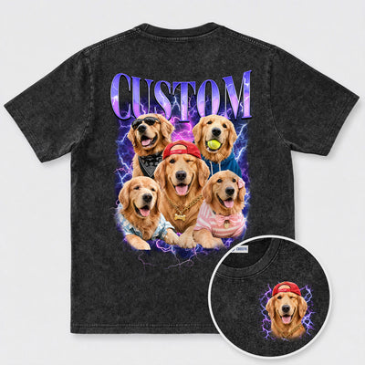 Custom Dog Wash T-Shirt – Personalized Pet Portrait Tee - 140526