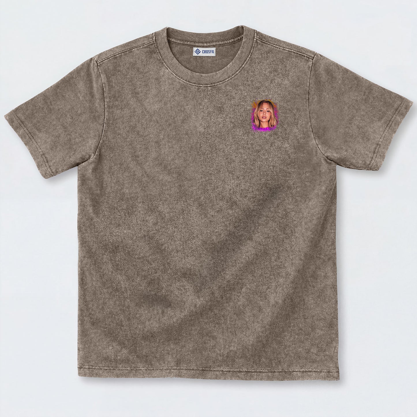 Custom Face Photo Wash T-Shirt – Personalized Face Tee - 160226