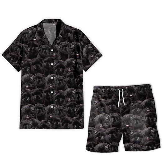 Affenpinscher Full Face Hawaiian Shirt & Short