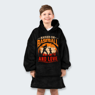 Raised on baseball and love. Hoodie Blanket 510126