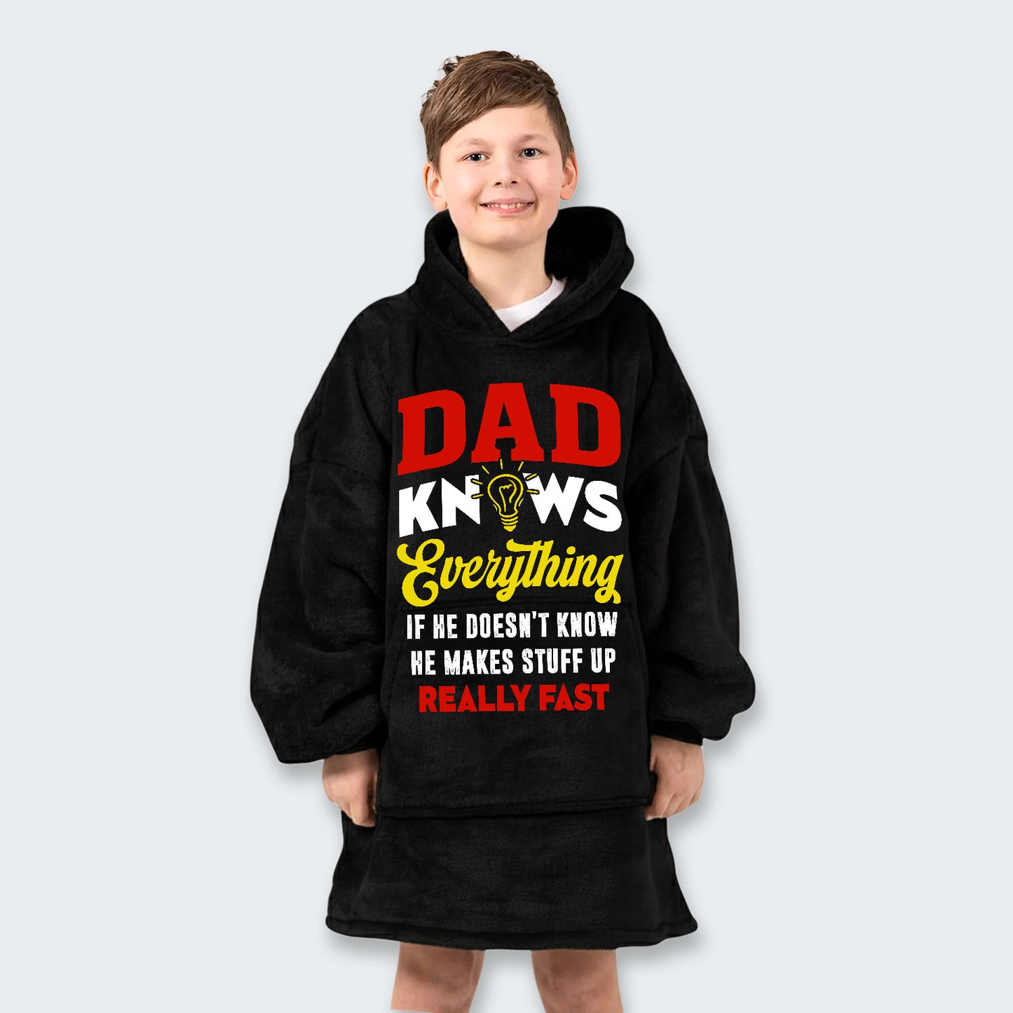 Dad Knows Everything Hoodie Blanket 460126