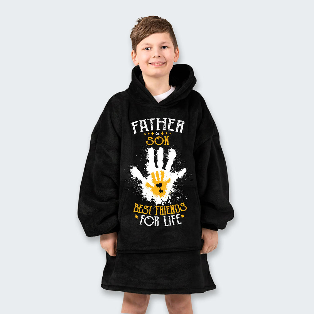 Father & Son Best Friends For Life Hoodie Blanket 200126
