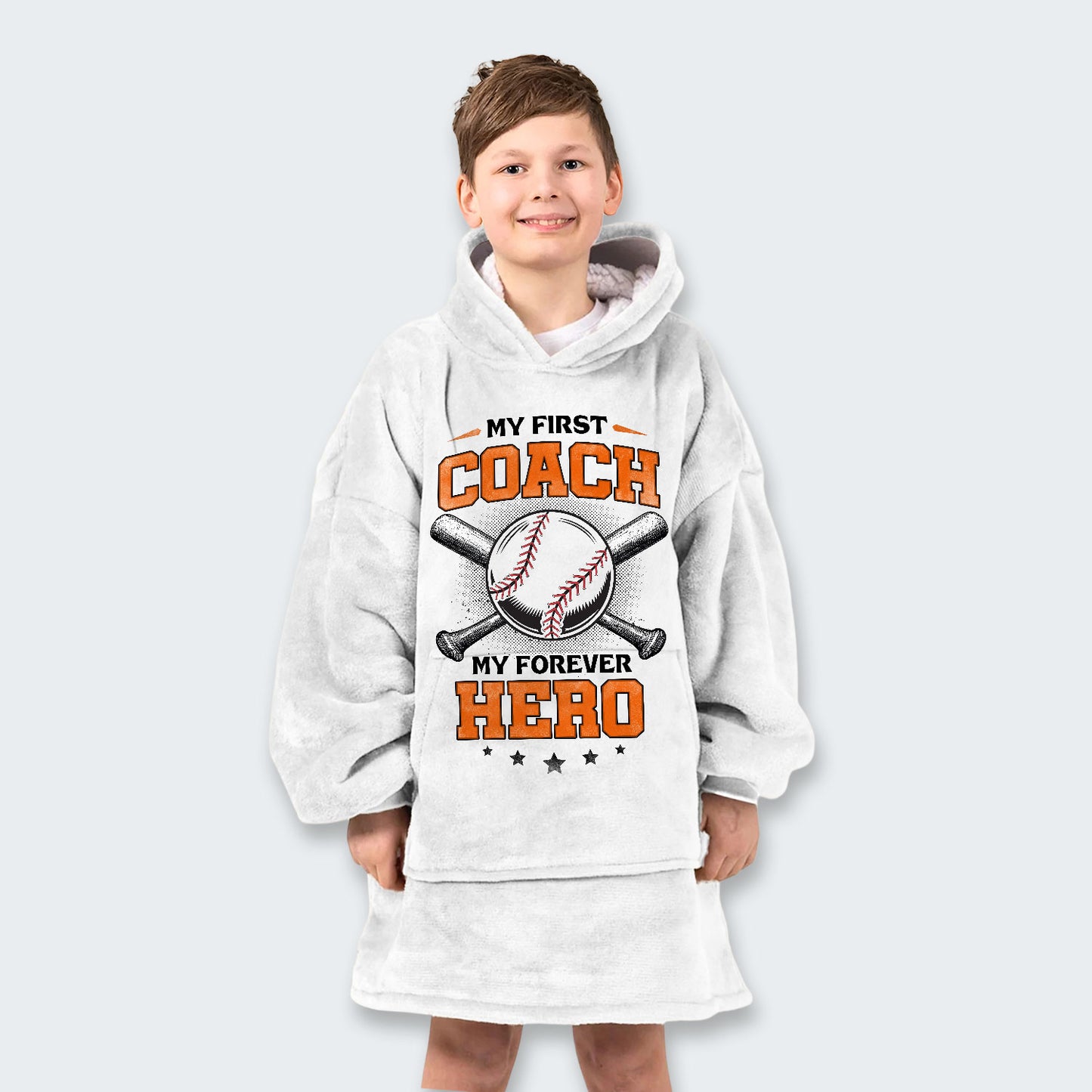 My first coach. My forever hero Hoodie Blanket 490126