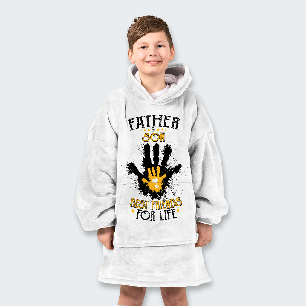 Father & Son Best Friends For Life Hoodie Blanket 200126
