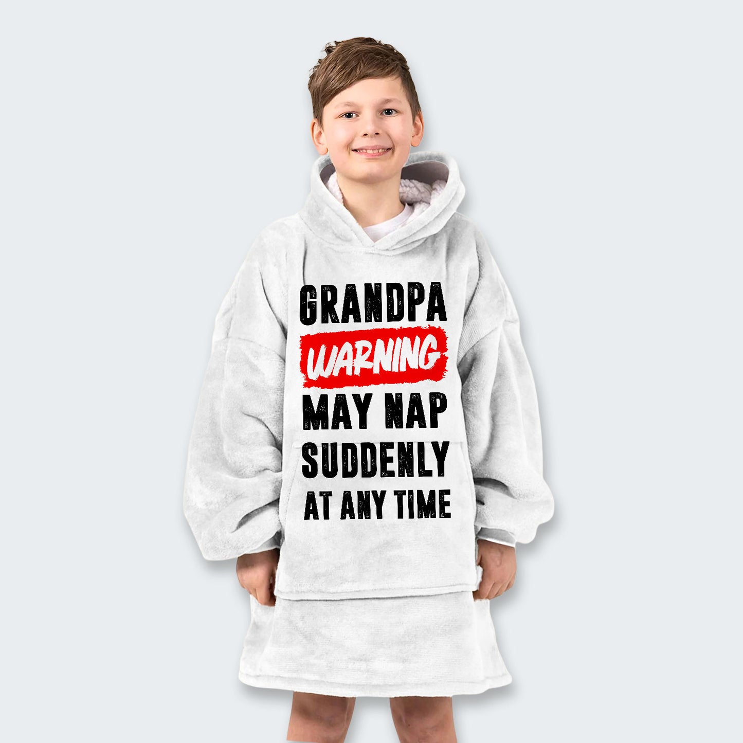 Grandpa Warning May Nap Suddenly At Any Time Hoodie Blanket 390126