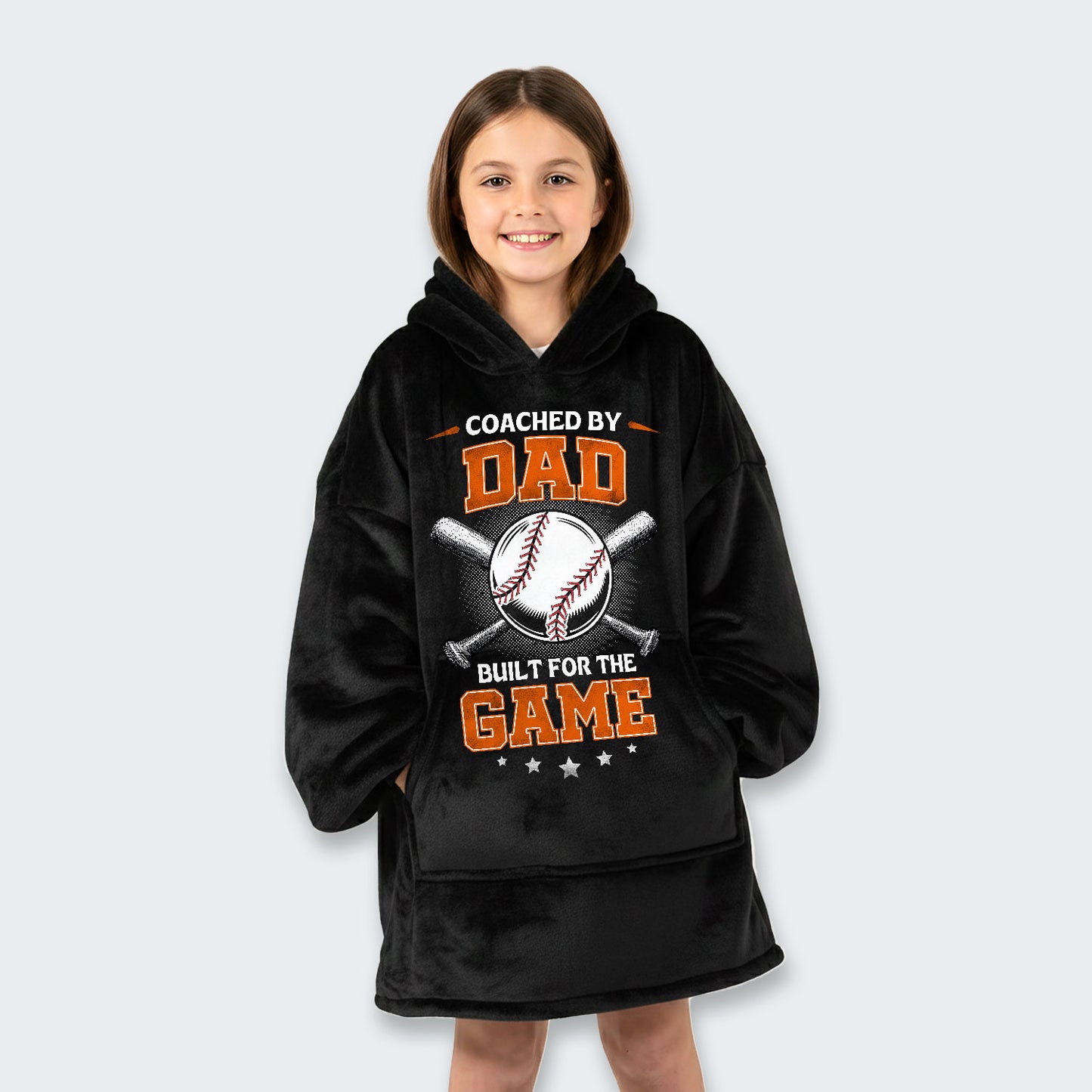 Coached by Dad. Built for the game. Hoodie Blanket 490126
