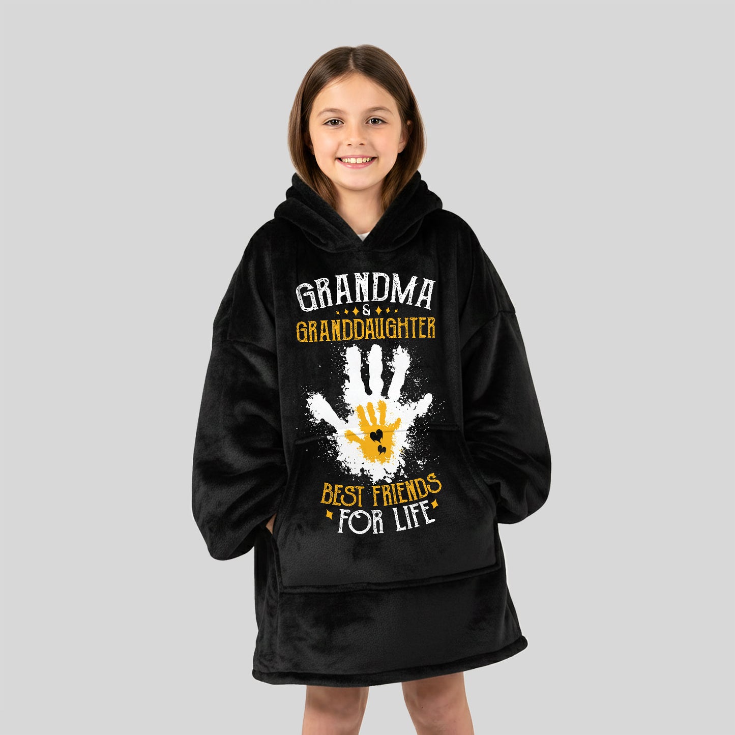 Grandma & Granddaughter Best Friends For Life Hoodie Blanket 020126