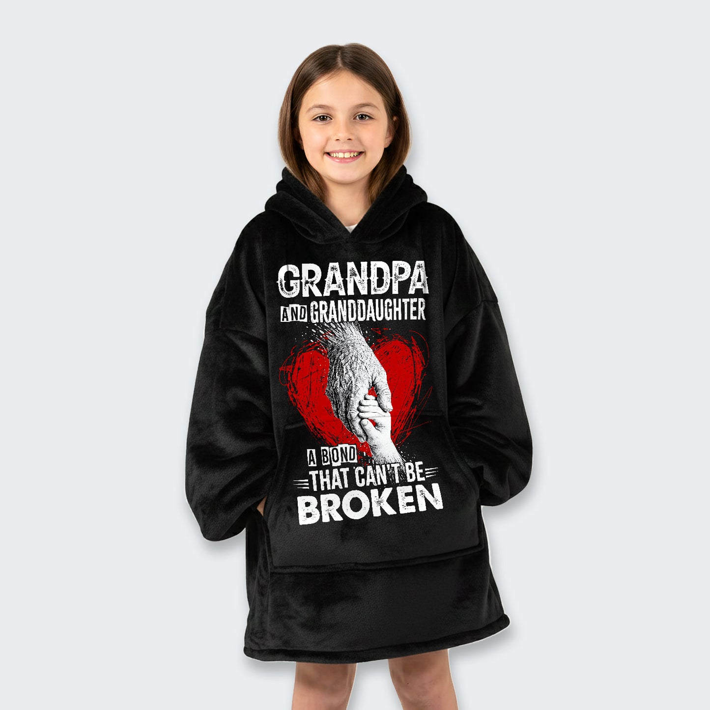 Grandpa And Granddaughter A Bond That can't Be Broken Hoodie Blanket 240126