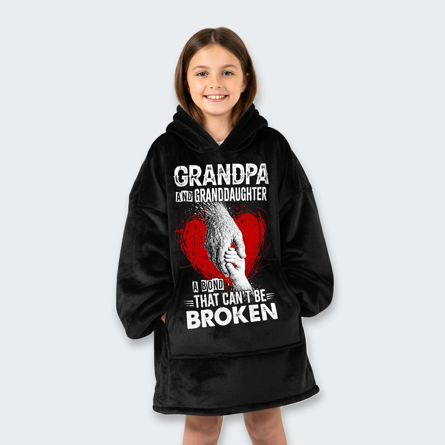 Grandpa And Granddaughter A Bond That can't Be Broken Hoodie Blanket 240126