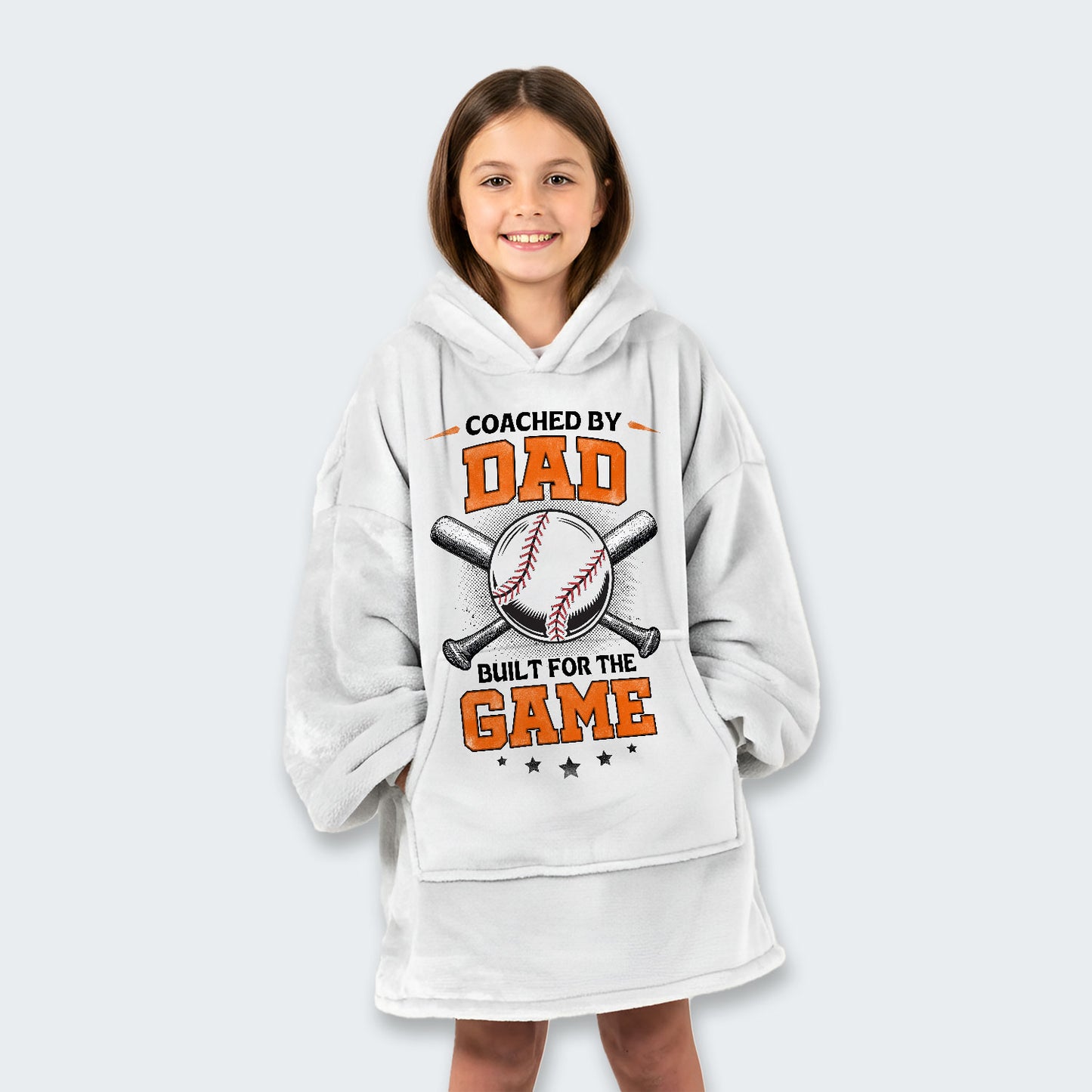 Coached by Dad. Built for the game. Hoodie Blanket 490126