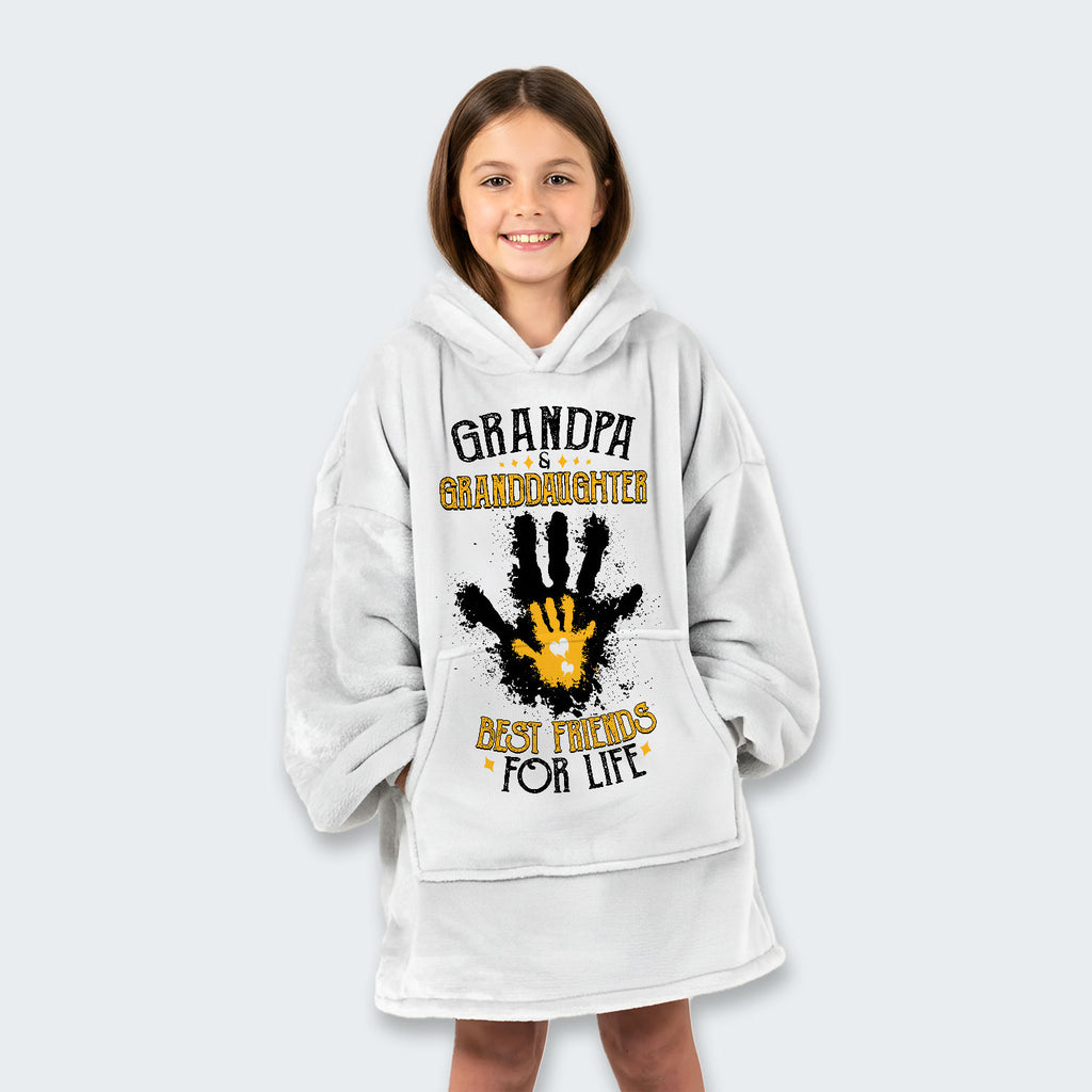Grandpa & Granddaughter Best Friends For Life Hoodie Blanket 020126