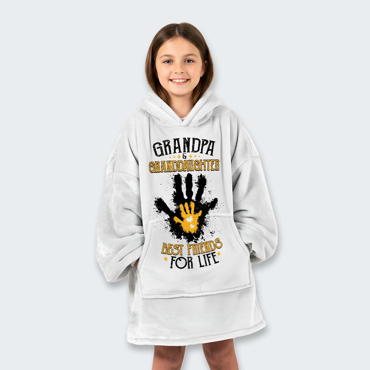 Grandpa & Granddaughter Best Friends For Life Hoodie Blanket 020126
