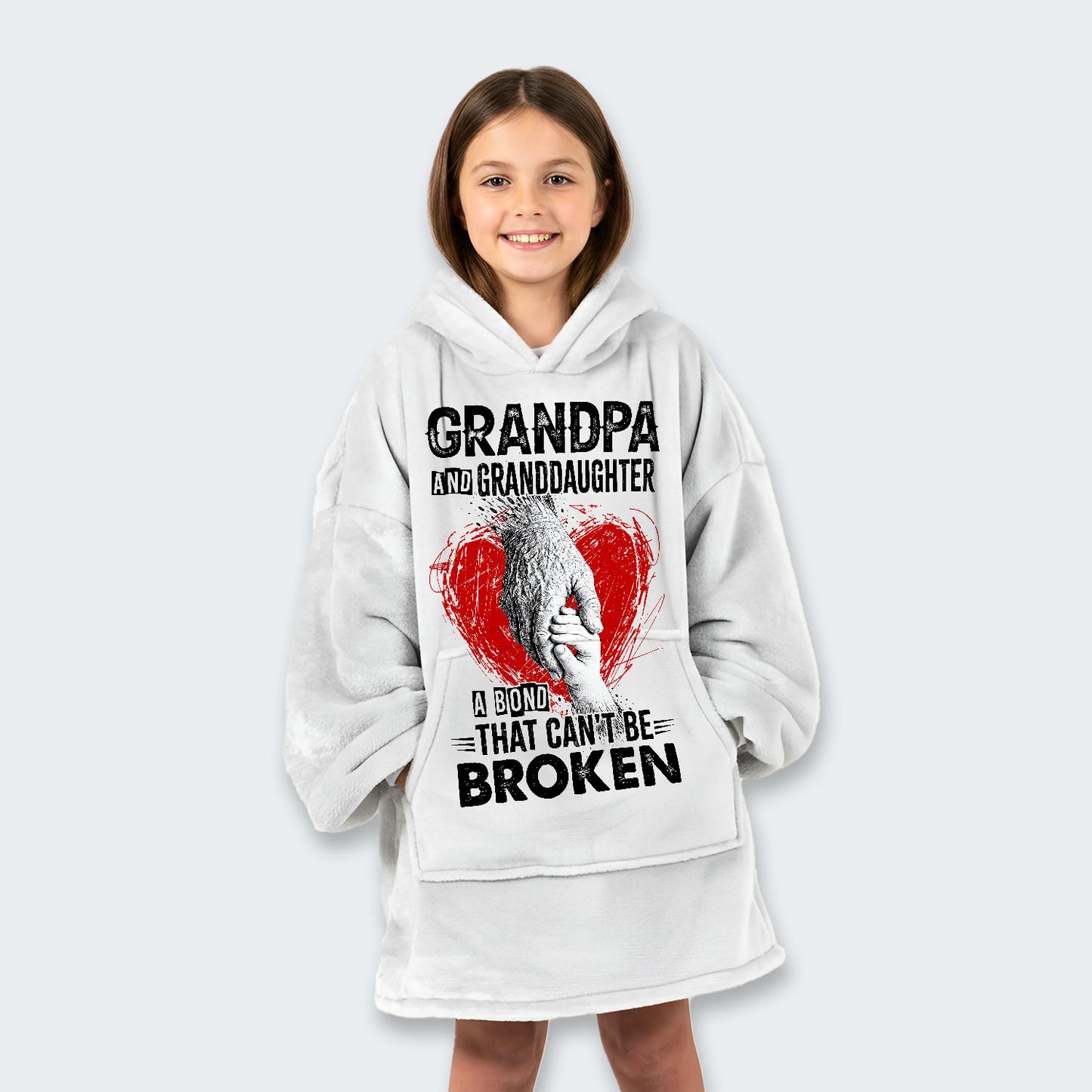 Grandpa And Granddaughter A Bond That can't Be Broken Hoodie Blanket 240126