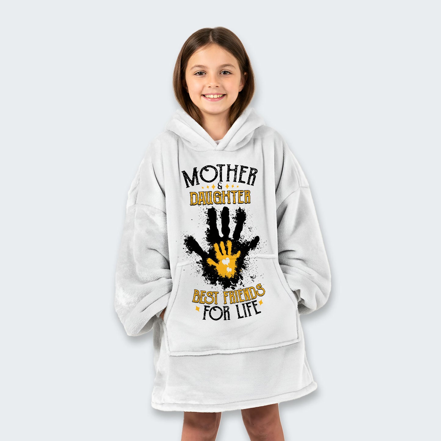 Mother & Daughter Best Friends For Life Hoodie Blanket 200126