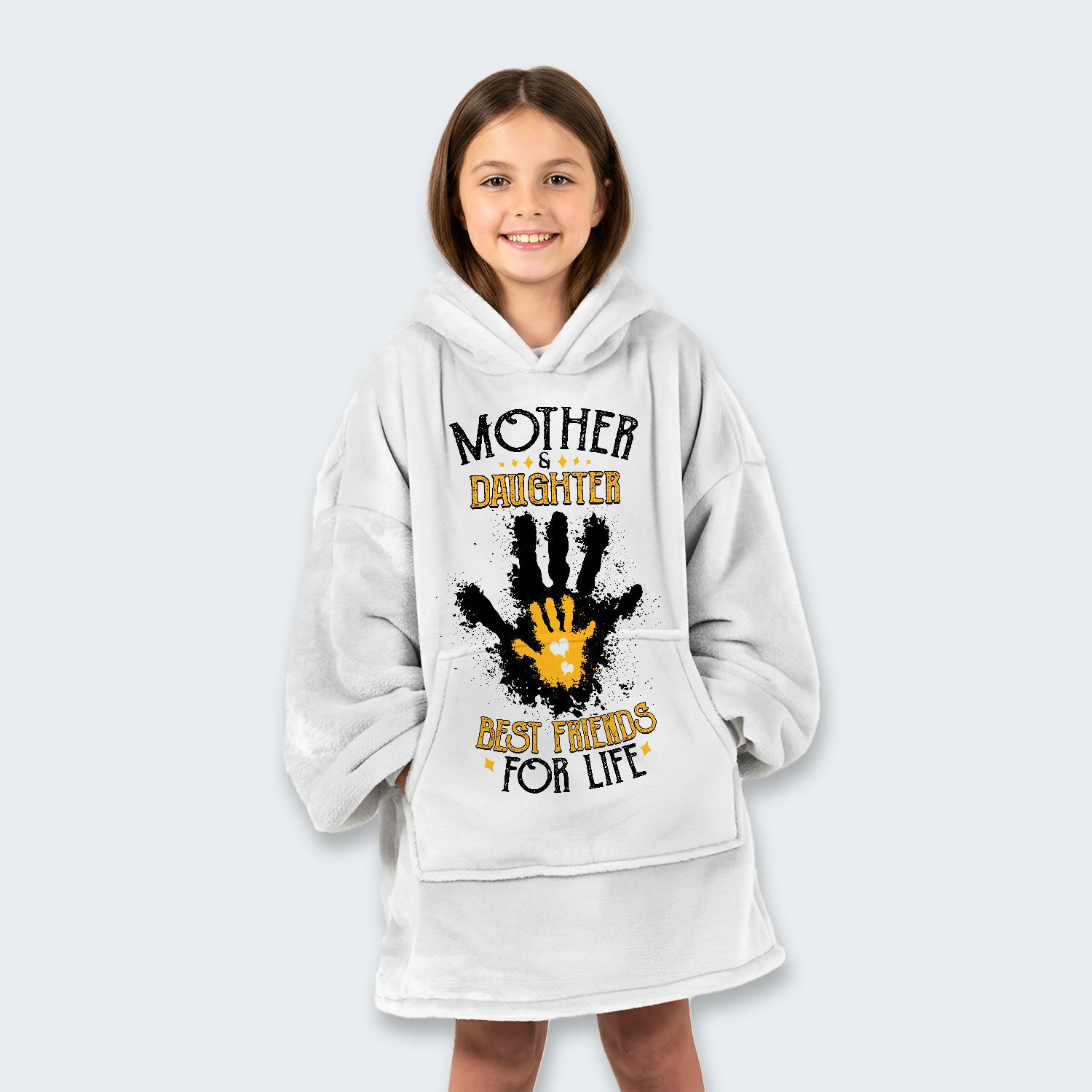 Mother & Daughter Best Friends For Life Hoodie Blanket 200126