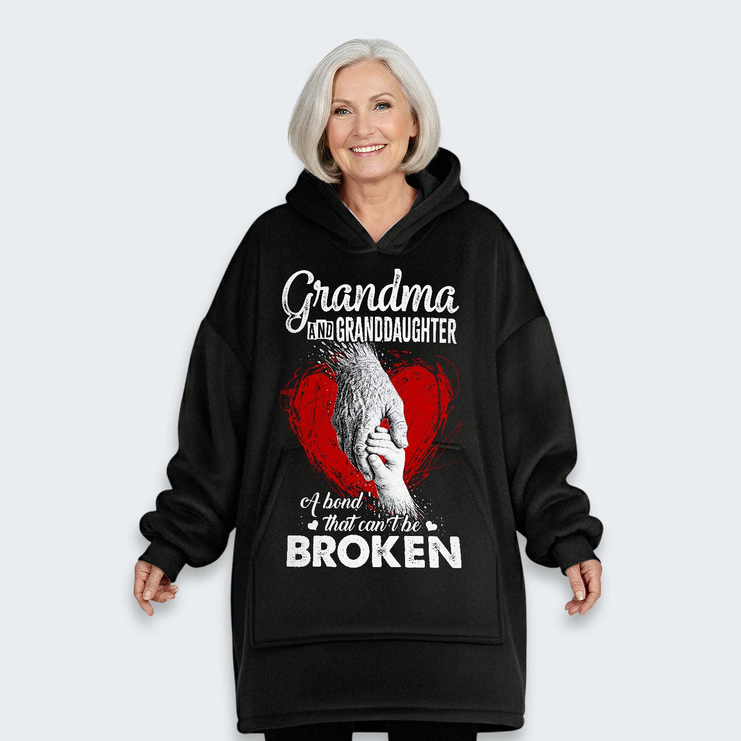 Grandma And Granddaughter A Bond That can't Be Broken Hoodie Blanket 060126
