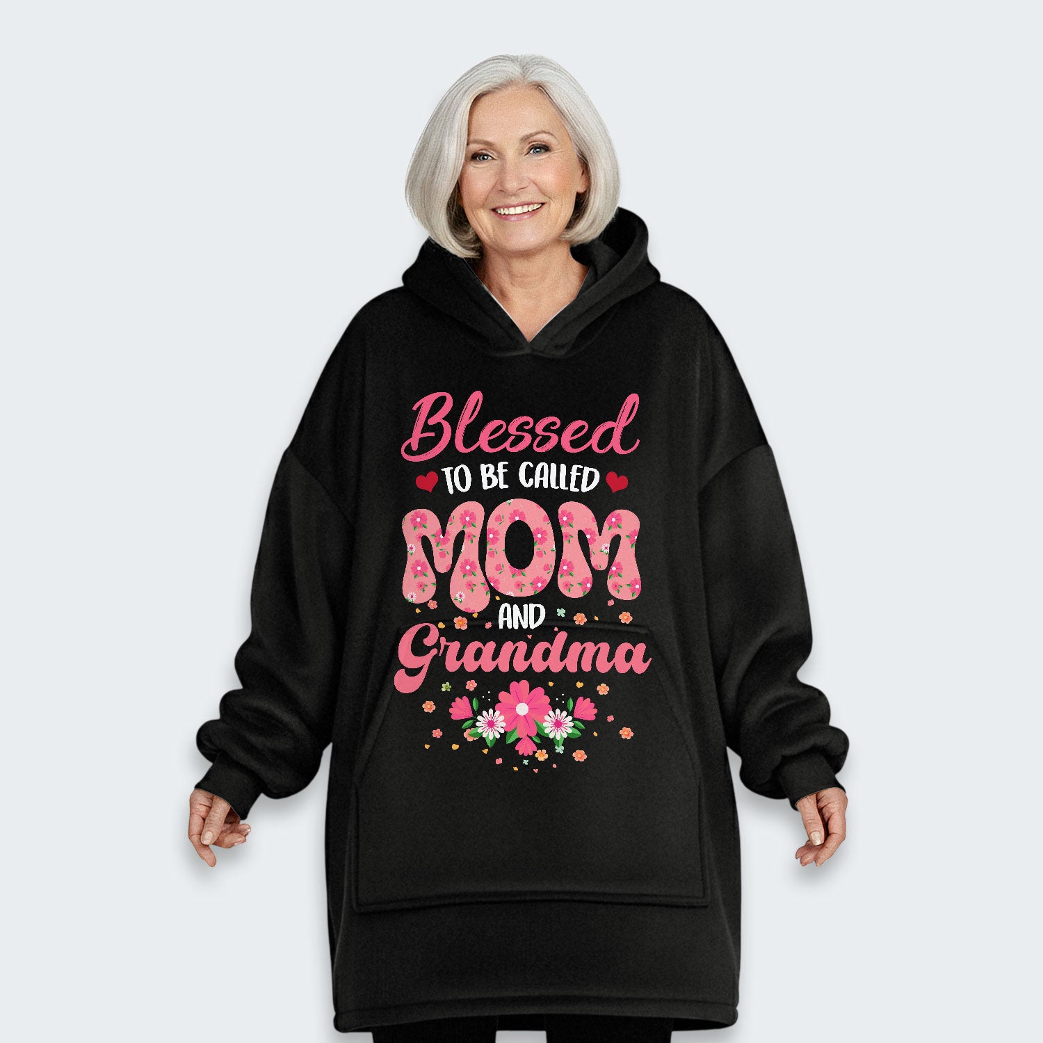 Blessed To Be Called Mom And Grandma Hoodie Blanket 030126