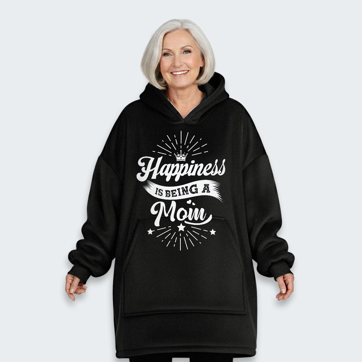 Happiness Is Being A Mom Hoodie Blanket 380126