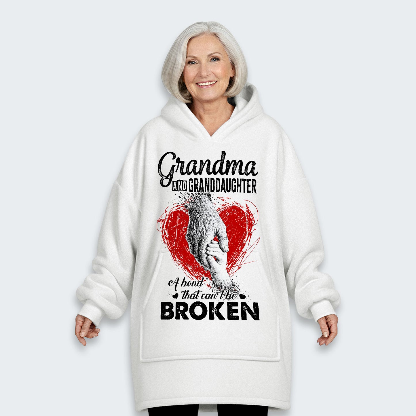 Grandma And Granddaughter A Bond That can't Be Broken Hoodie Blanket 060126