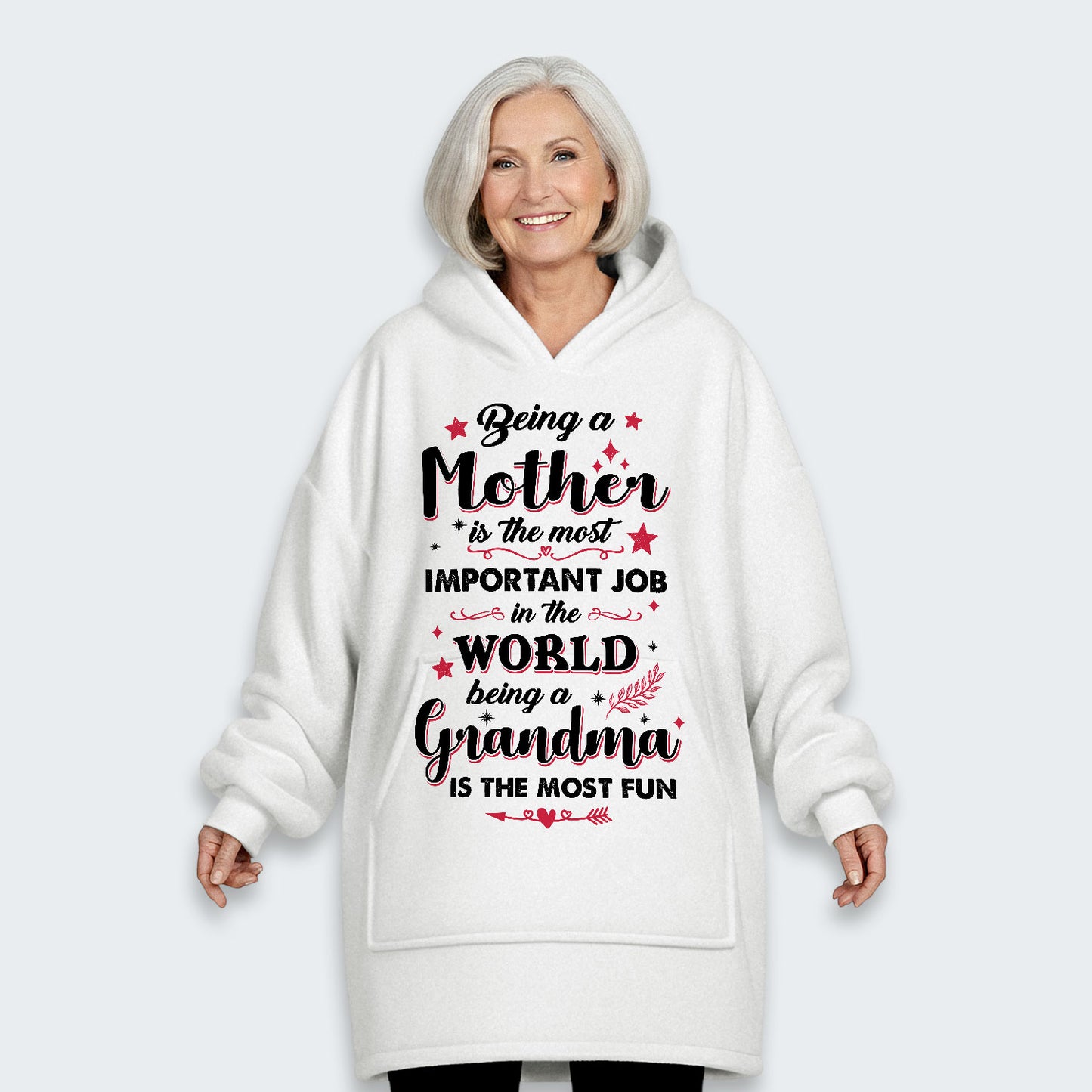 Being A Mother Is The Most Important Job In The World Hoodie Blanket 080126
