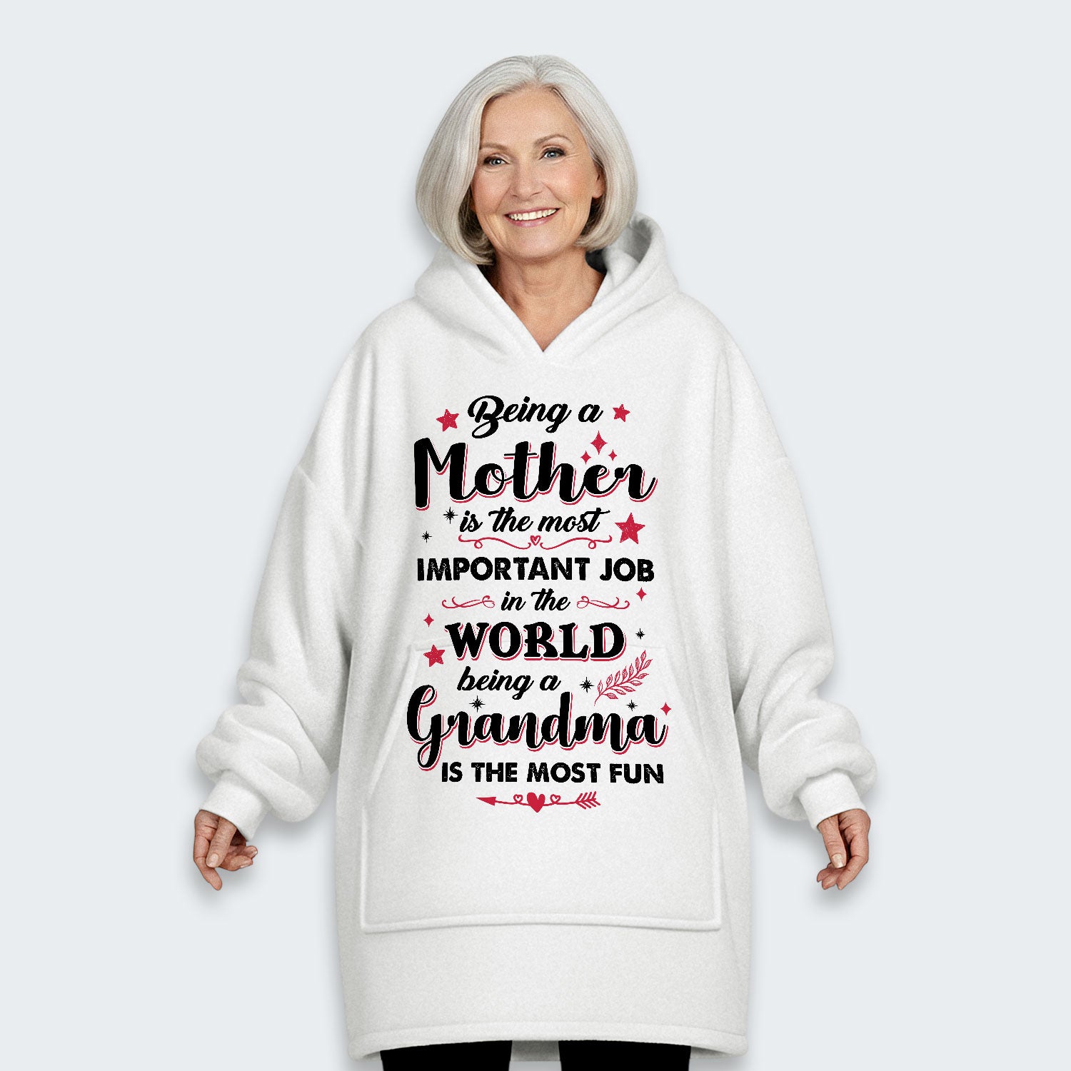 Being A Mother Is The Most Important Job In The World Hoodie Blanket 080126