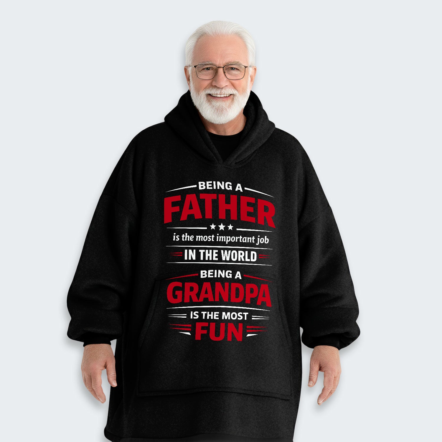 Being A Father Is The Most Important Job In The World Hoodie Blanket 260126
