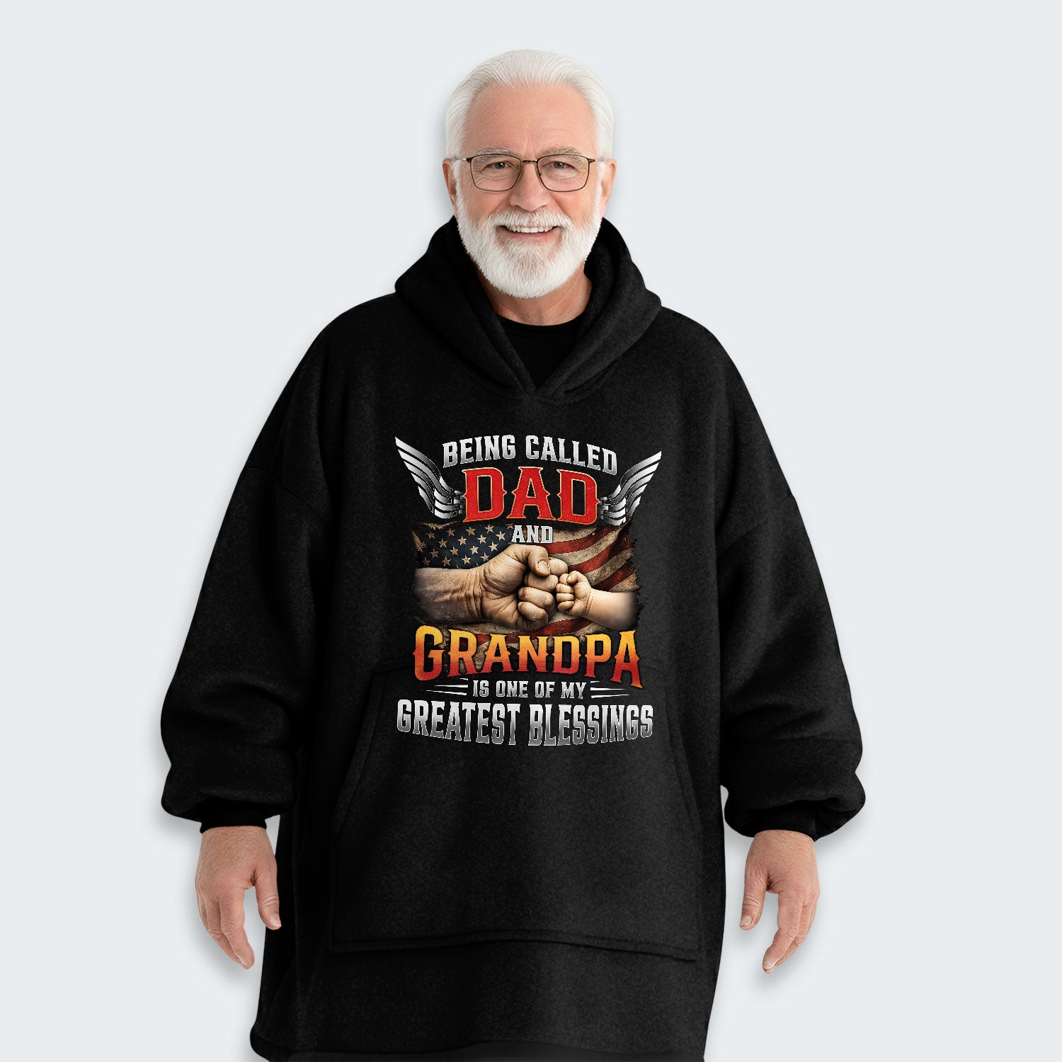 Being Called Dad And Grandpa Is One Of My Greatest Blessings Hoodie Blanket 220126