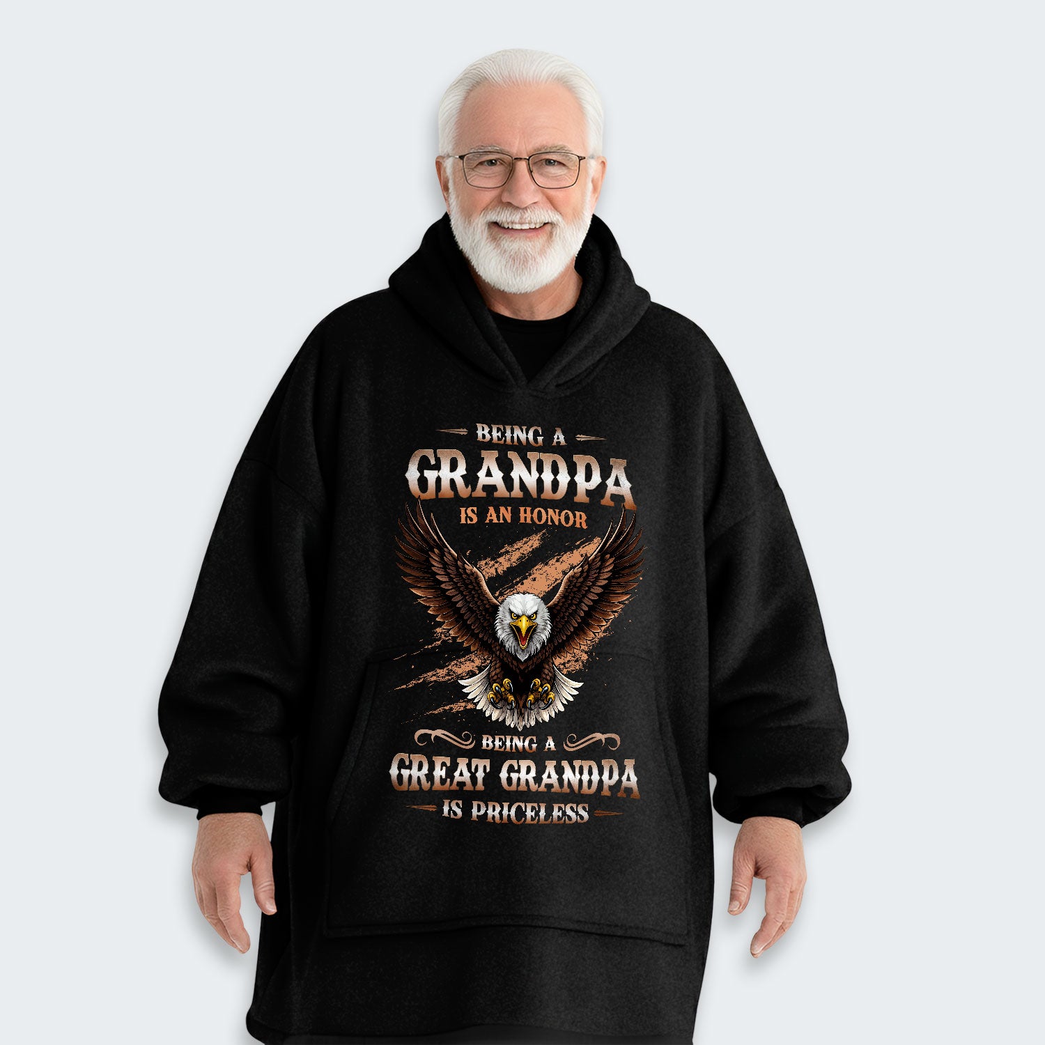 Being A Grandpa Is An Honor Being A Great Grandpa Is Priceless  Hoodie Blanket 270126