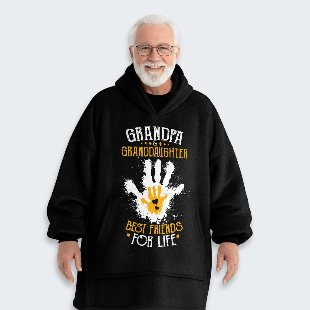 Grandpa & Granddaughter Best Friends For Life Hoodie Blanket 020126